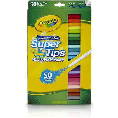 Marcadores Lavables Super Tips CRAYOLA colores surtidos - 50 piezas