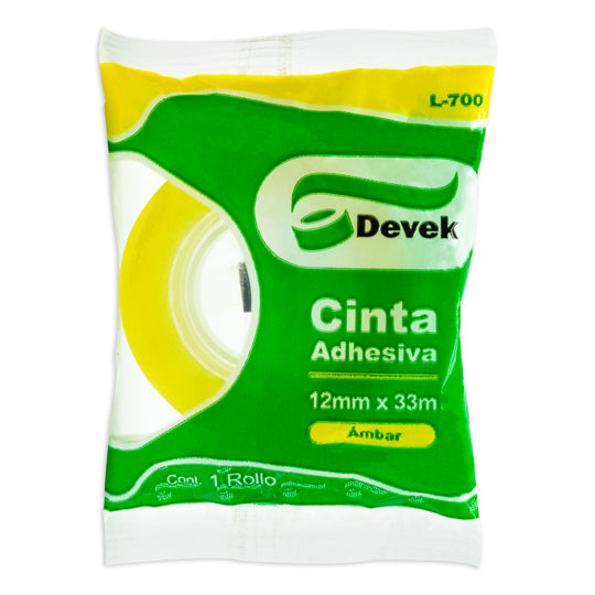 Cinta Adhesiva Devek Transparente de 24mm x 65m - 1 pieza