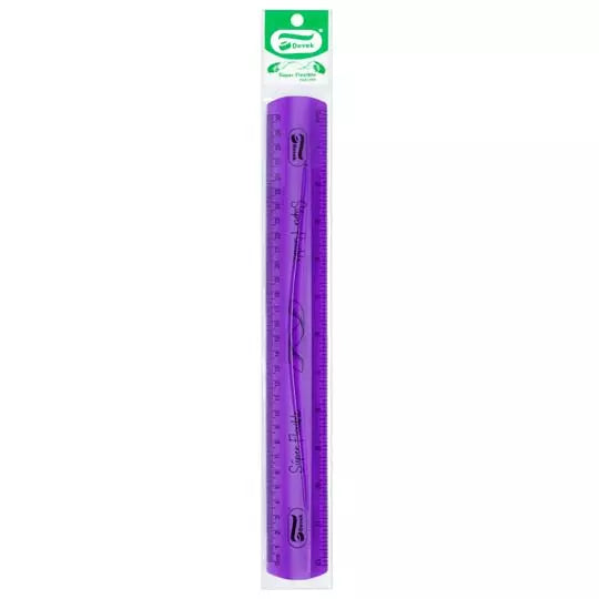Regla super flxible Devek, 30 cm morado