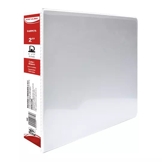 Carpeta de vinil carta DIETRIX 2 pulgadas herraje O color blanca con ventana