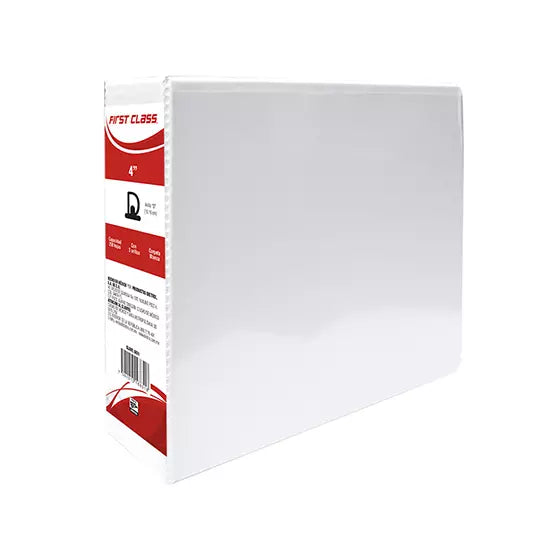 Carpeta de vinil carta DIETRIX 4 pulgadas herraje D color blanca con ventana