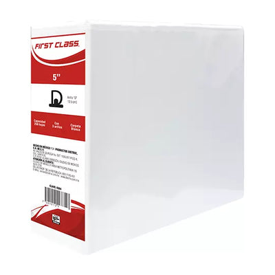 Carpeta de vinil carta DIETRIX 5 pulgadas herraje D color blanca con ventana
