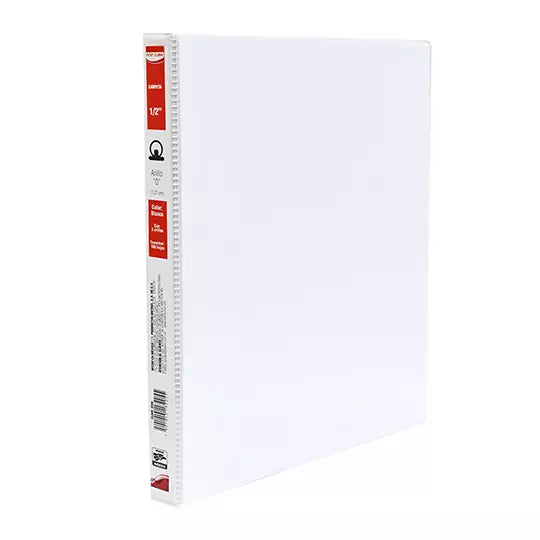 Carpeta de vinil tamaño carta DIETRIX 1/2 pulgadas herraje O color blanca