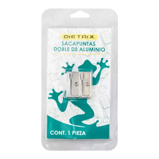 Sacapuntas doble aluminio Dietrix blíster 1 pieza