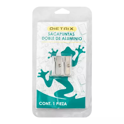 Sacapuntas doble aluminio Dietrix blíster 1 pieza