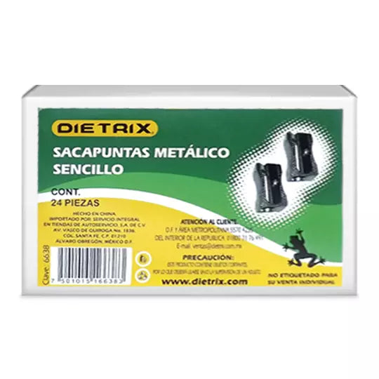 Sacapuntas metálico sencillo Dietrix 24piezas