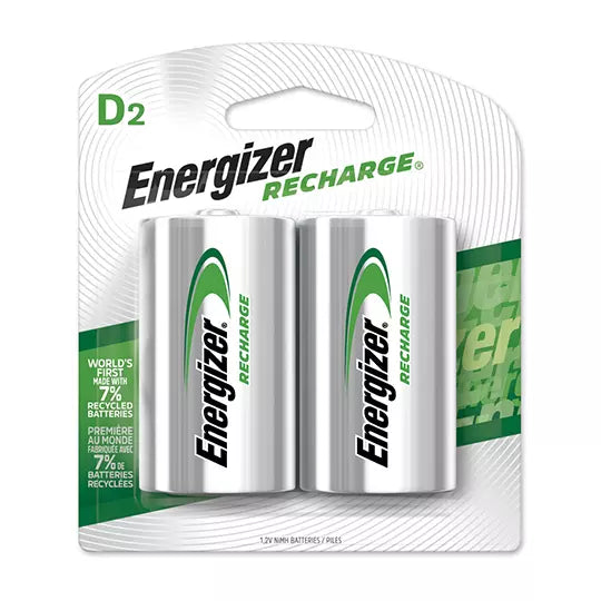 Pila Recargable Energizer D blíster con2 pzas