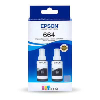 Kit tintas negras Epson T664 2 pzas
