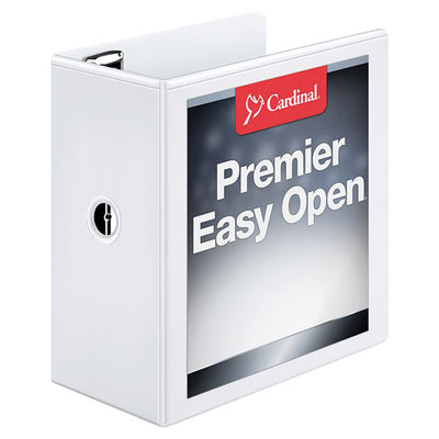 Carpeta panorámica CARDINAL Premiere Easy Open herraje en D 5 pulgadas color blanco tamaño carta