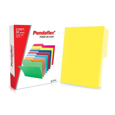 Folder 1/2 ceja PENDAFLEX broche de 8cm color amarillo tamaño carta