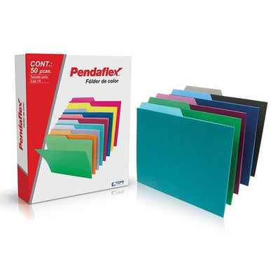 Folder PENDAFLEX broche de 8cm color verde tamaño carta - caja con 50 piezas