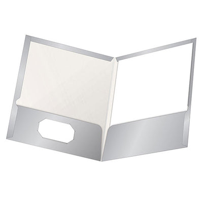 Folder showfolio OXFORD solapas interiores color gris tamaño carta - caja con 25 piezas
