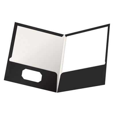 Folder showfolio OXFORD solapas interiores color negro tamaño carta - caja con 25 piezas