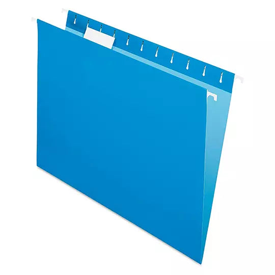 Folder colgante Pendaflex carta color azul claro caja con 25 pzas