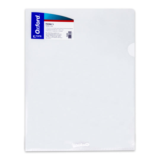 Folder Cerrado Folder OXFORD cerrado por dos lados color transparente tamaño carta ...