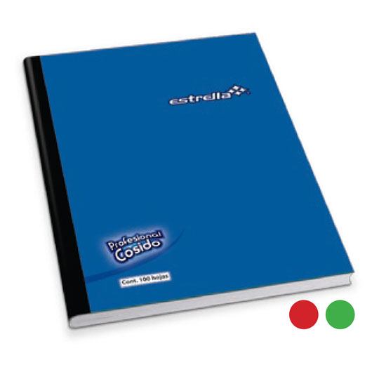 Cuaderno cosido profesional ESTRELLA cuadro chico 5 mm 100 hojas