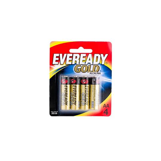 Pila alcalina EVEREADY GOLD AA blíster - 4 pilas de 1.5 volts