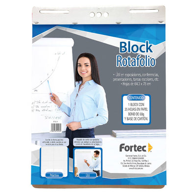 Block rotafolio FORTEC cuadriculado