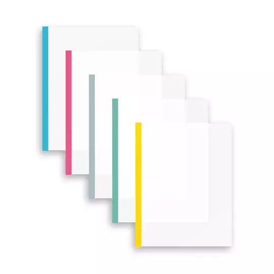 Folder de propileno con costilla, tamaño carta con 5 piezas