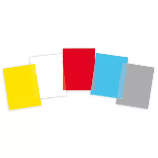 Folder L Fortec tamaño carta colores surtidos paquete con 15 piezas