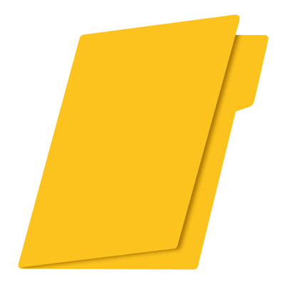 Folder FORTEC broche de 8cm color amarillo intenso tamaño carta - paquete con 25 folders