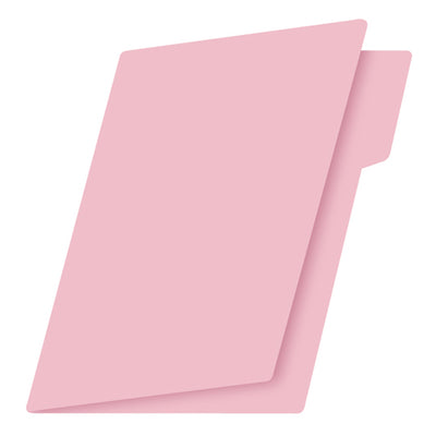 Folder tradicional 1/2 ceja FORTEC broche de 8 cm color rosa claro tamaño oficio - paquete con 100 folders