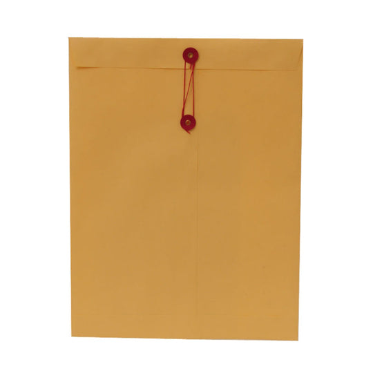 Sobre manila FORTEC solapa con roldana e hilo color amarillo tamaño ExtraOficio con 25 sobres
