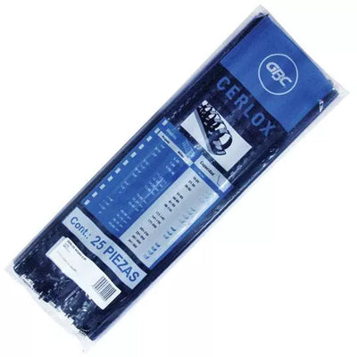 Gusano cerlox GBC plástico negro 3/4 38aros