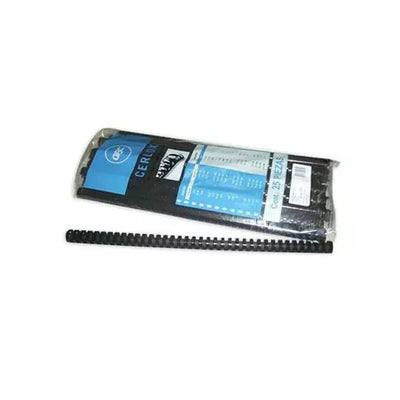 Gusano cerlox GBC plástico negro 1" 38aros