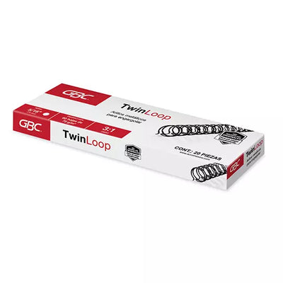 Arillo Metálico Twin Loop Color Negro,  16 pulgadas, Caja con 20 piezas