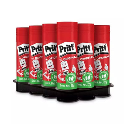 Lápiz adhesivo Pritt en barra de 22 grscharola con 12 piezas