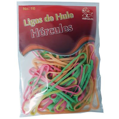 Ligas de Hule HÉRCULES No. 16 Colores Surtidos