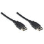 Cable USB 2.0 Tipo A a Tipo A Manhattan 306089 | 1.8 m | Macho-Macho | Para Carga y Datos en Dispositivos USB | Negro | SKU 306089