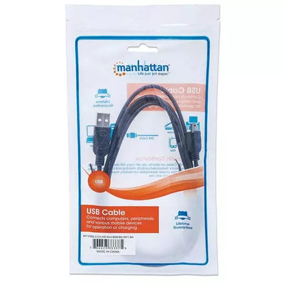 Cable Manhattan USB a-mini b v2.0 1.8 Negro