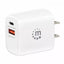 Cargador de Pared Manhattan 20W USB A 3.0, USB C, Blanco