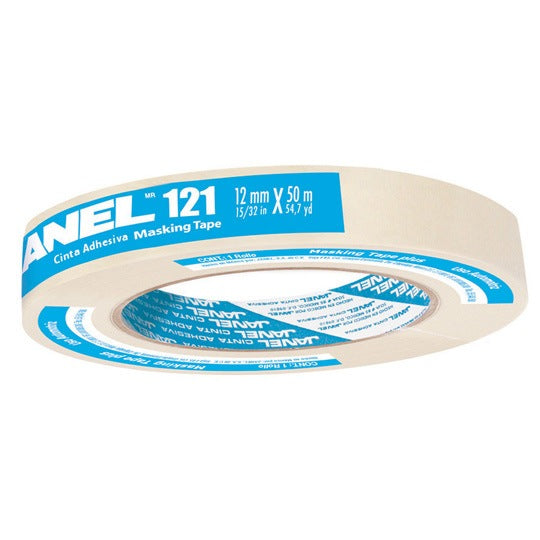 Cinta Masking Tape Janel Color Natural de 12mm x 50m - 1 Pieza