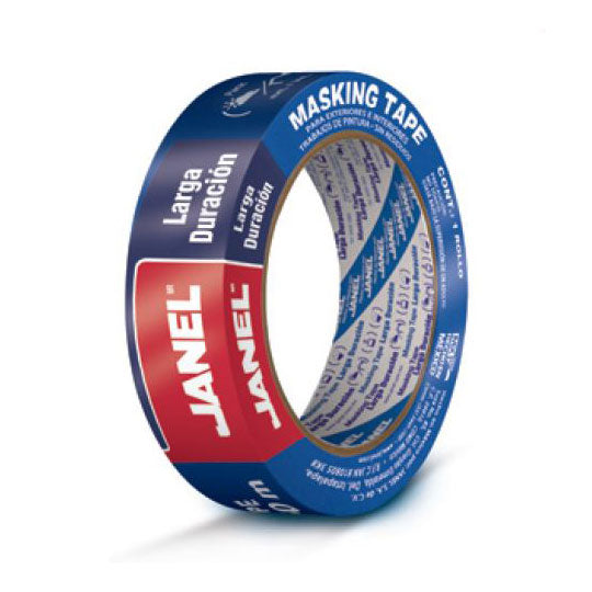 Cinta Masking Tape Janel Color Azul de 12mm x 50m - 1 Pieza