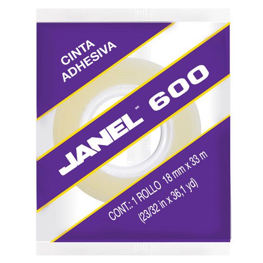 Cinta Adhesiva Janel Transparente de 18mm x 33m - 1 pieza