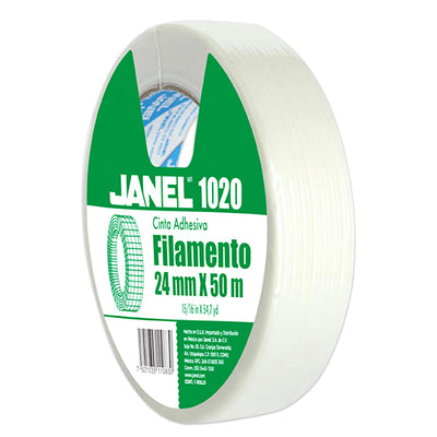 Cinta Filamento Janel Transparente de 24mm x 50m - 1 pieza