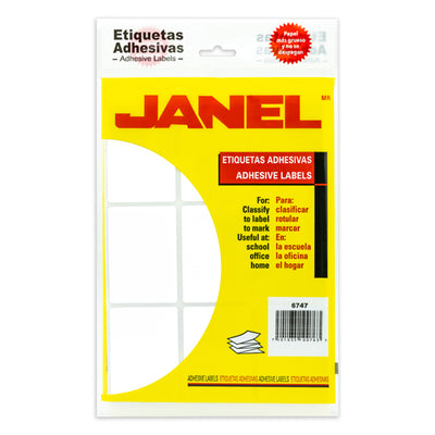 Etiqueta Adhesiva Janel Blanca No.13 de 67 x 47mm - Paquete con 180 Etiquetas