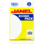 Etiqueta blanca JANEL econo pack No. 1 con 2160 etiquetas de 9 x13mm
