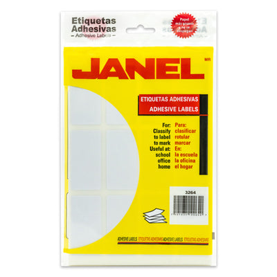 Etiqueta Adhesiva Janel Blanca No.24 de 32 x 64mm - Paquete con 240 Etiquetas
