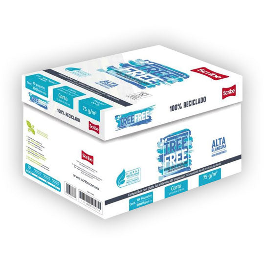 Papel bond Scribe tree free carta 75g