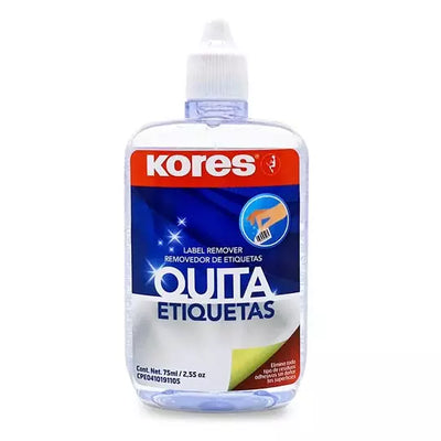 Liquido quita etiquetas Kores, botella 75 ml