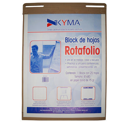 Block rotafolio KYMA cuadro grande 7mm 25 hojas
