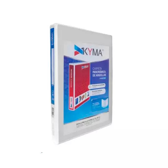 Carpeta Panorámica KYMA Oficio Blanca herraje "D" 1 Pulgada