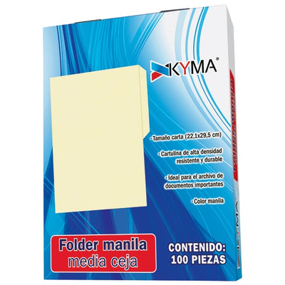 Folder KYMA color crema tamaño carta