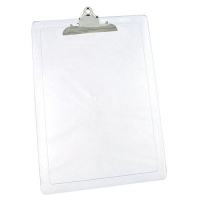 Tabla Sujetapapel MAE de Plástico Tamaño Carta / Oficio con Clip, Transparente - 1 Pieza