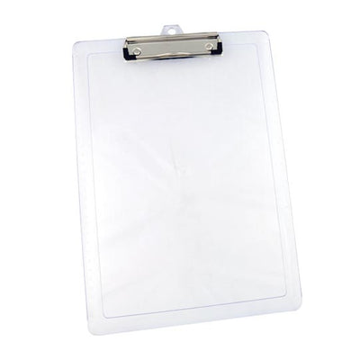 Tabla Sujetapapel MAE de Plástico Tamaño Carta / Oficio con Clip, Transparente - 1 Pieza