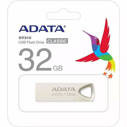 Memoria Flash Adata UV210, 32gb, USB 2.0, Metalica